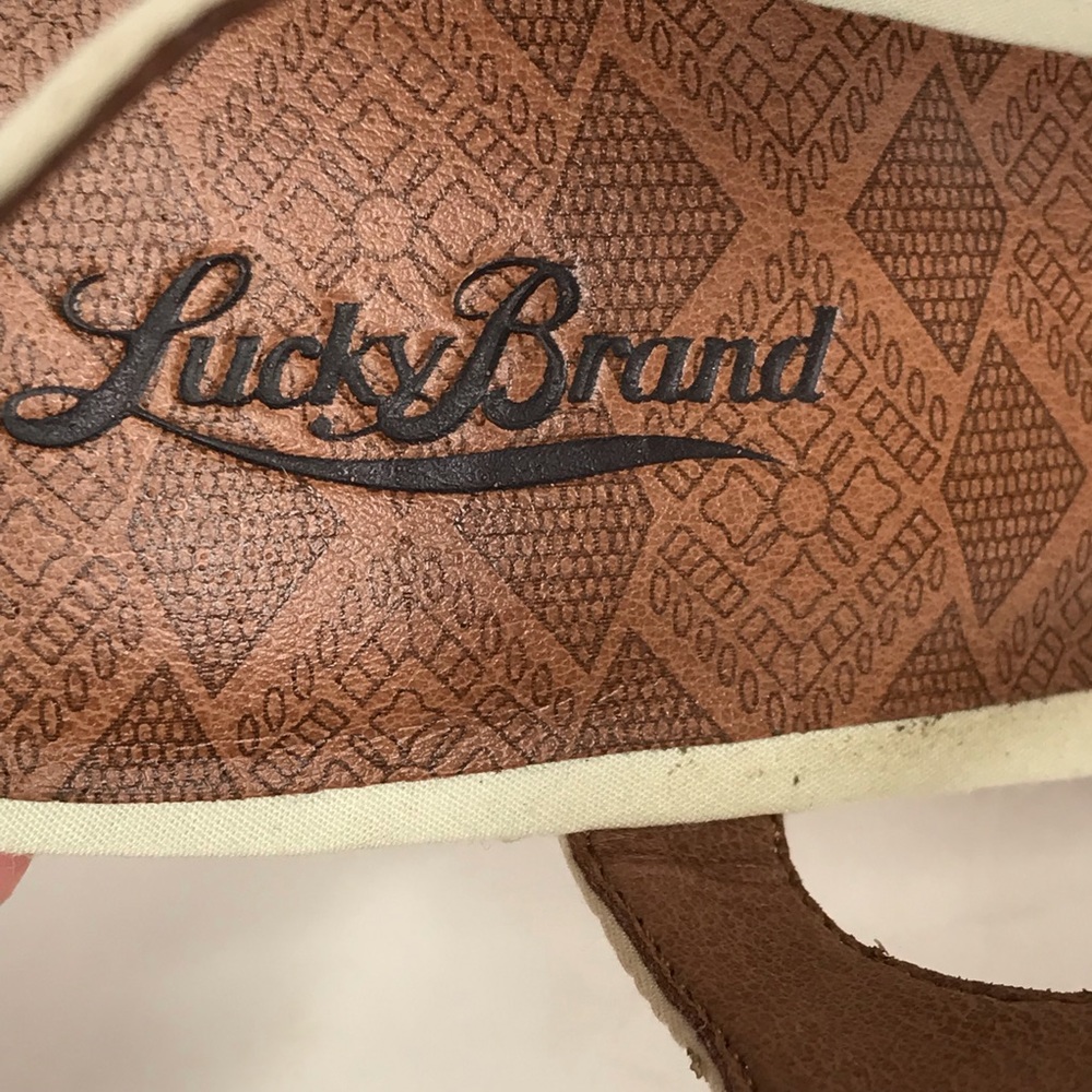 Lucky Brand Crochet Macrame Wedge Sandals Boho - Picture 4 of 8